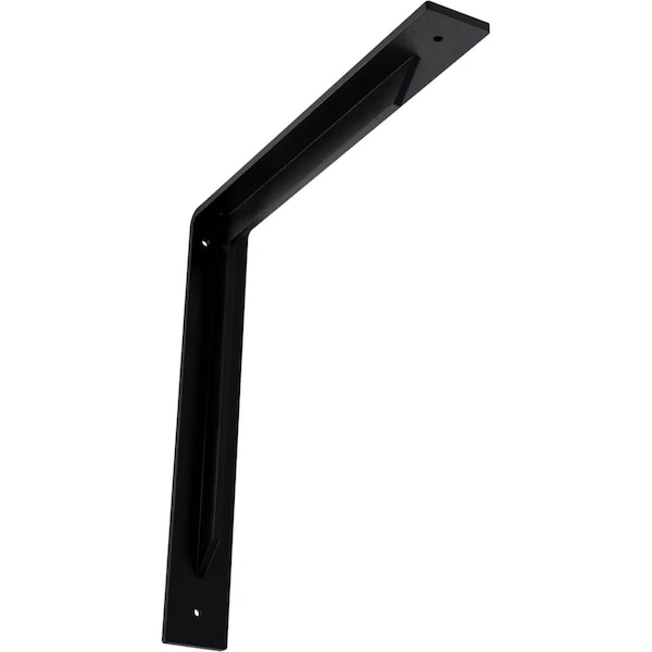 Ekena Millwork Stockport Steel Bracket, Powder Coated Black 2"W x 14"D x 14"H BKTM02X14X14STPBL - main